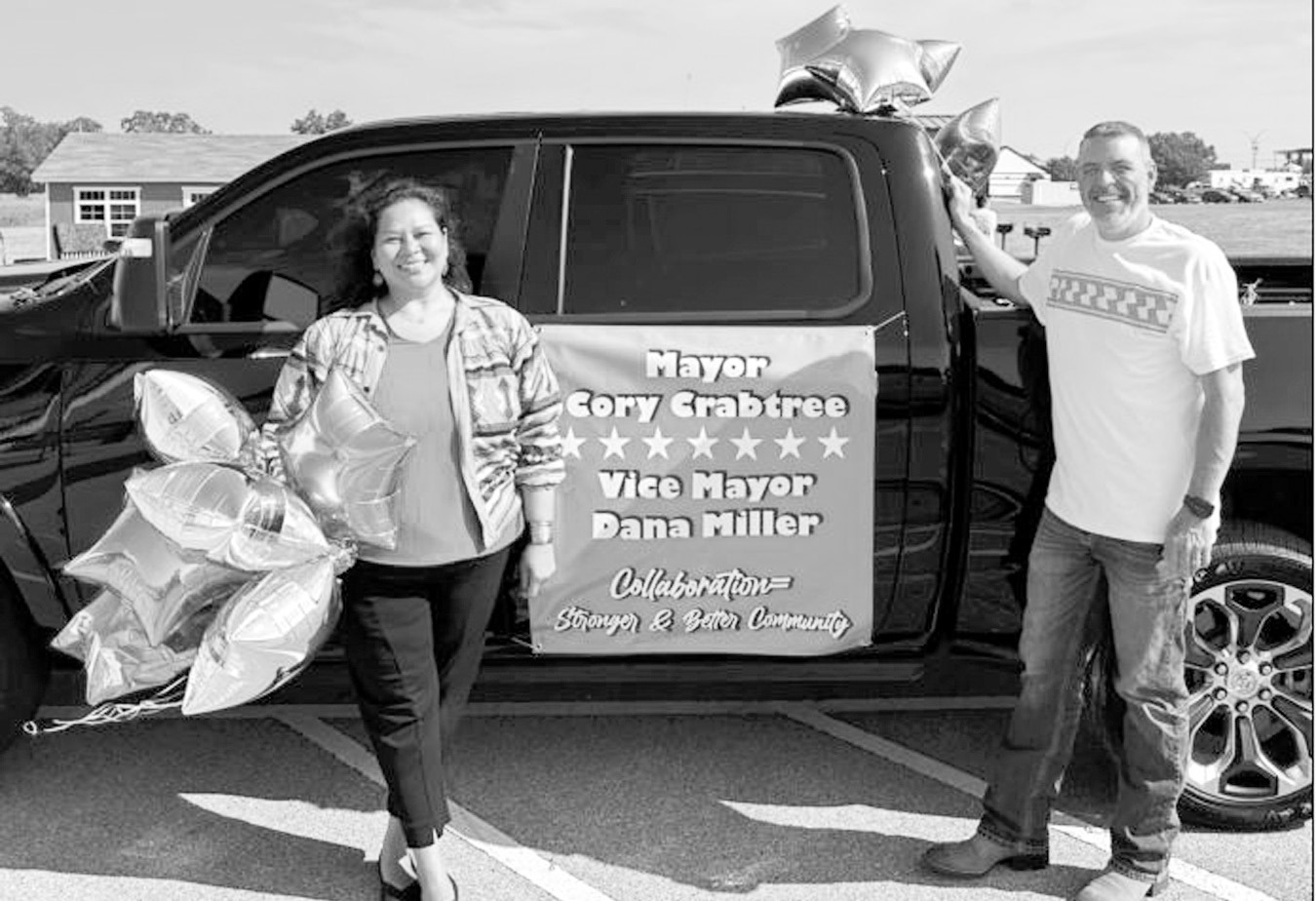 Seminole Vice Mayor Dana Miller and Mayor Cory Crabtree climbed aboard a truck to ride in the Seminole Nation Days Parade Saturday, Sept. 20. Seminole Nation Days is an annual cultural festival held at the Mekusukey Mission and includes carnival rides, li