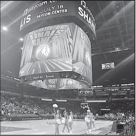The OKC Thunder faithful fans packed the Paycom Saturday and Monday to watch their team play the Timberwolves in Minnesota. Staff Photo by Bill Anderson