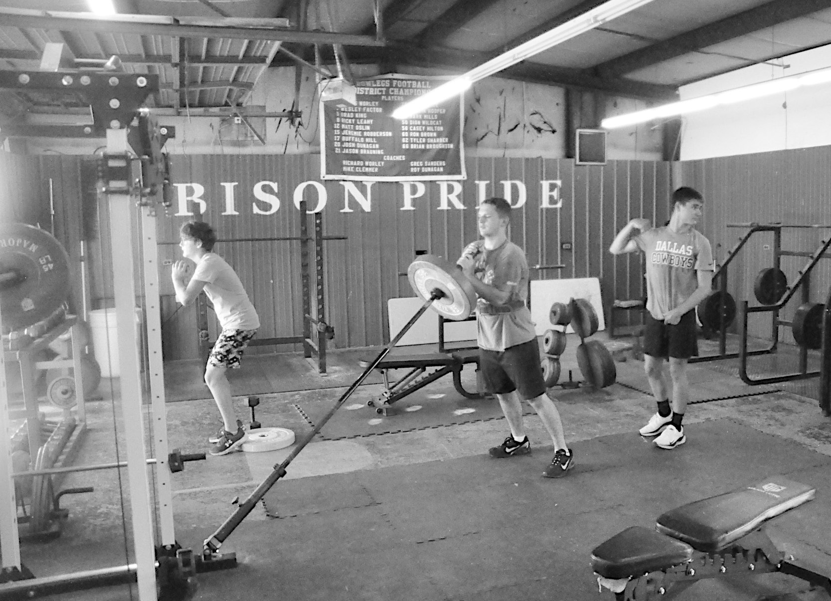 Bowlegs Bison athletes stay in shape during the summer break during Summer Pride. Staff Photo by Bill Anderson