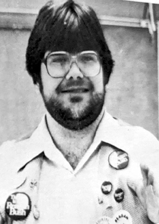 Butch Lutomski as a student at Shawnee High School sporting campaign buttons on his shirt. Collecting buttons is how he initially connected with the late David Boren, who he stayed in contact with during his time at Seminole Junior College. (Courtesy phot