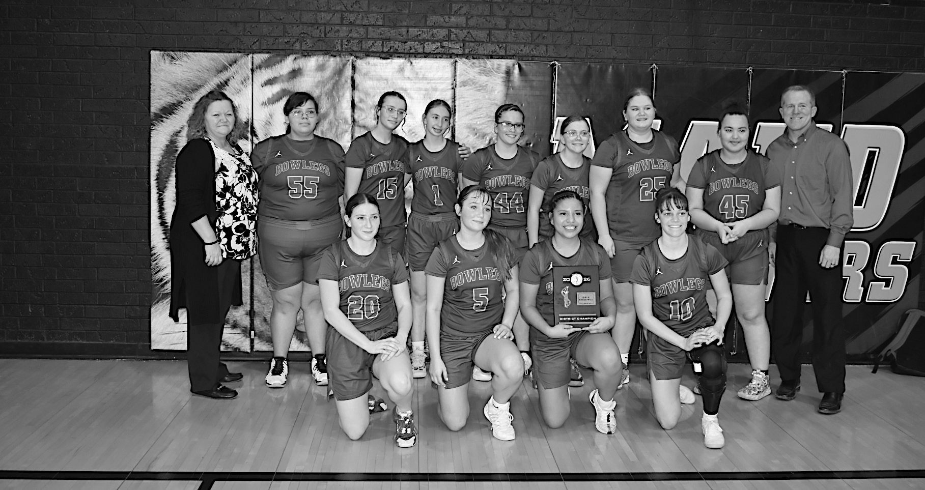 Bowlegs Lady Bison won the Class B-11, District 6 Championship over Schulter 52-42 Courtesy Photo
