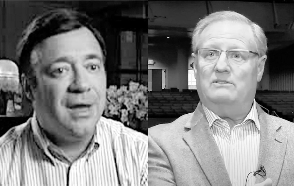 From left: Rick Silanskas and Larry Wilhite were accused in federal court by Gene Bicknell of orchestrating a $60 million fraud with the American Heartland Theme Park project announced for Vinita, Oklahoma. (NonDoc)