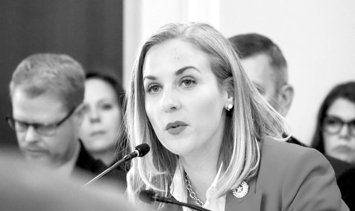Oklahoma Department of Mental Health and Substance Abuse Services Commissioner Allie Friesen speaks at a meeting April 17, 2025, at the state Capitol in Oklahoma City with House lawmakers reviewing her agency’s finances. (Photo by Emma Murphy/Oklahoma V