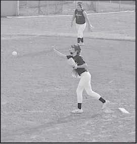 Varnum Lady Whippet pitcher Karsyn Lowry pitches to the New Lima batter. Staff Photo by Bill Anderson