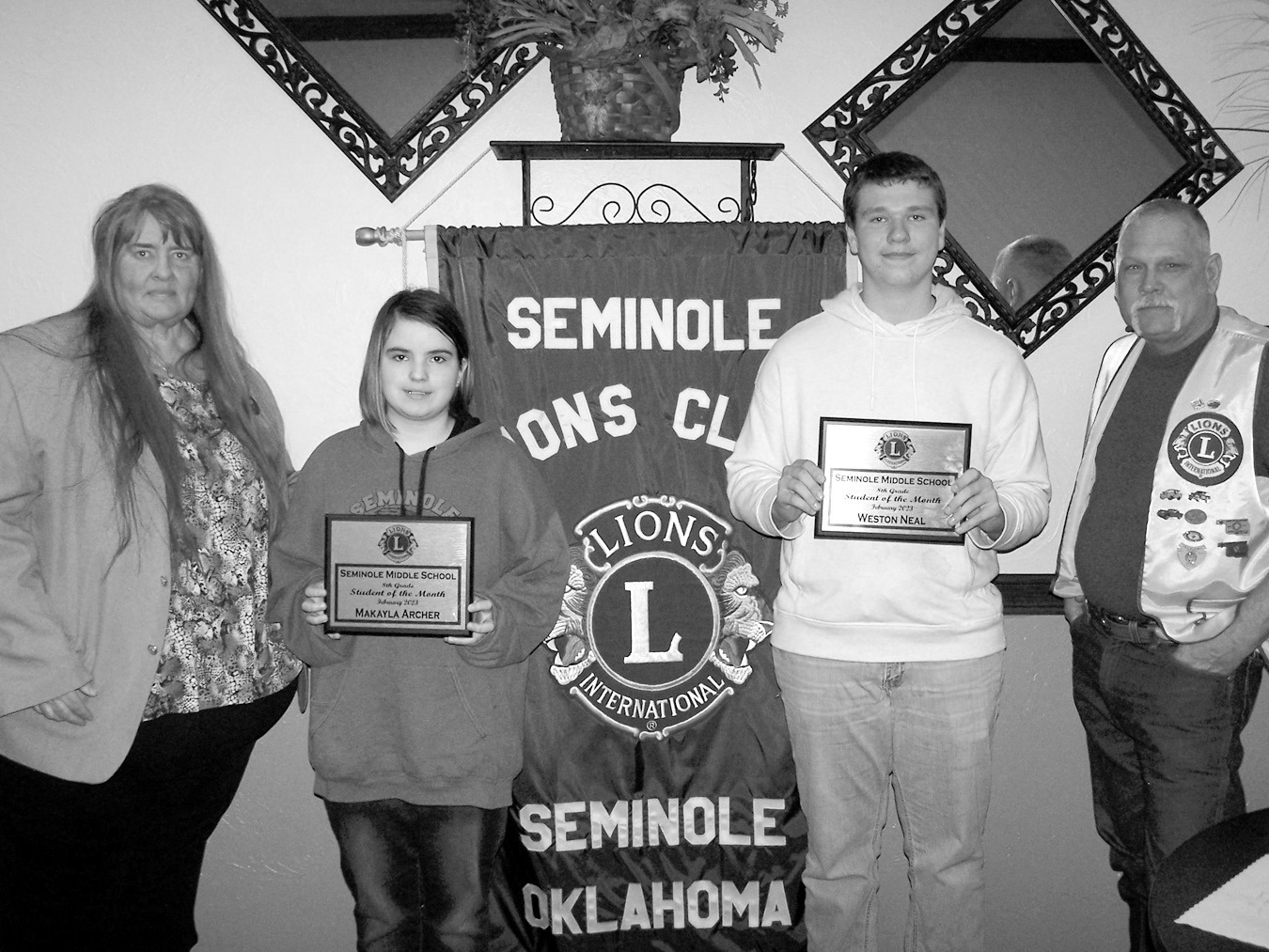 Seminole Middle School February Students of The Month 