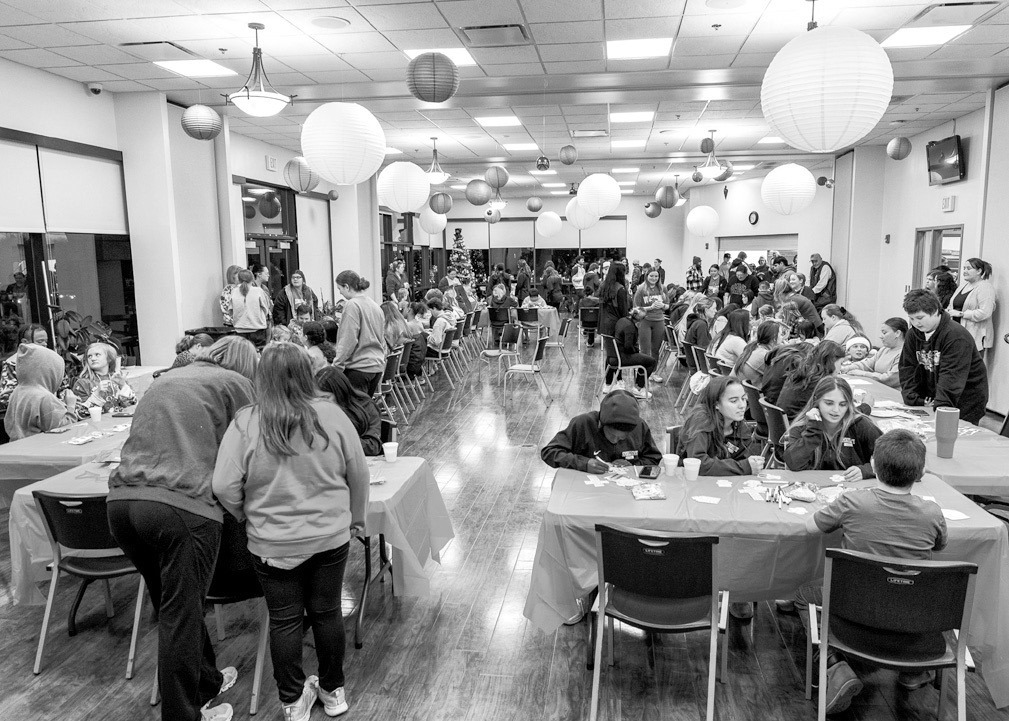 Above, Local families enjoyed the community Snowman Wonderland light display, as well as cookies and hot chocolate provided by Seminole State College at the college’s annual “Night at the Lights” event on Monday. —SSC Photo
