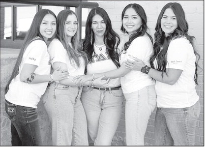 Pictured at left are the founding members of the Gamma Delta Pi sorority at East Central University. (ECU photo)