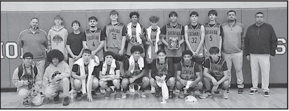 The Sasakwa Viking boys basketball team won 3rd place at the LRC Conference Tournament Saturday over Strother 76-45. Staff Photo by Bill Anderson