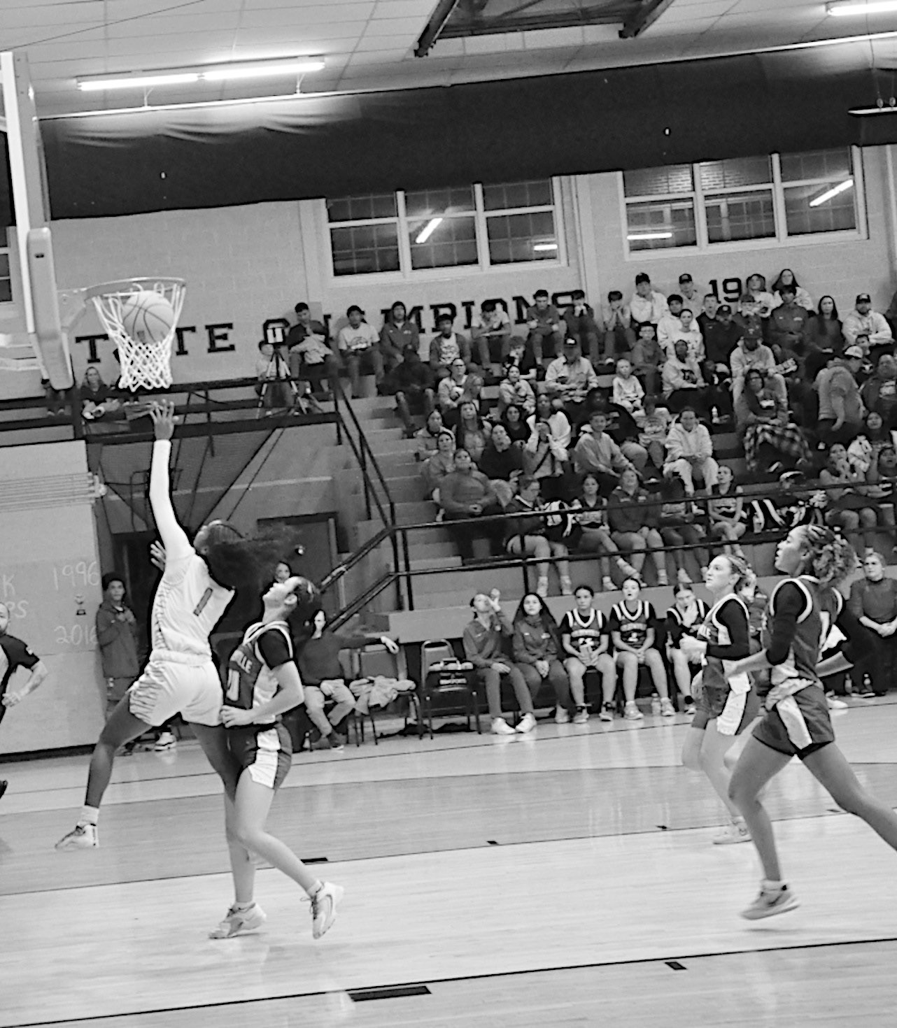 Wewoka Lady Tiger Heavenli Hill flies in for the layup Tuesday. Staff Photo by Bill Anderson