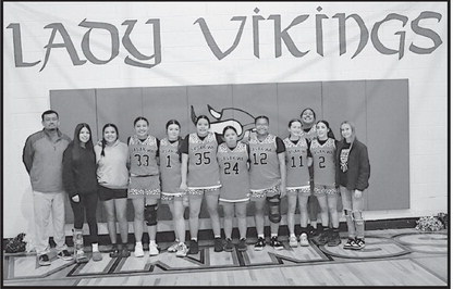 The Sasakwa Lady Vikings are District Runner Up Champions. The Lady Vikings fell to Earlsboro Lady Wildcats 40-61 Saturday night. Staff Photo by Bill Anderson