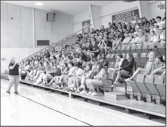 SSC Athletic Director Leslie Sewell welcomes athletes across all sports to campus in the fall of 2024. (SSC photo)