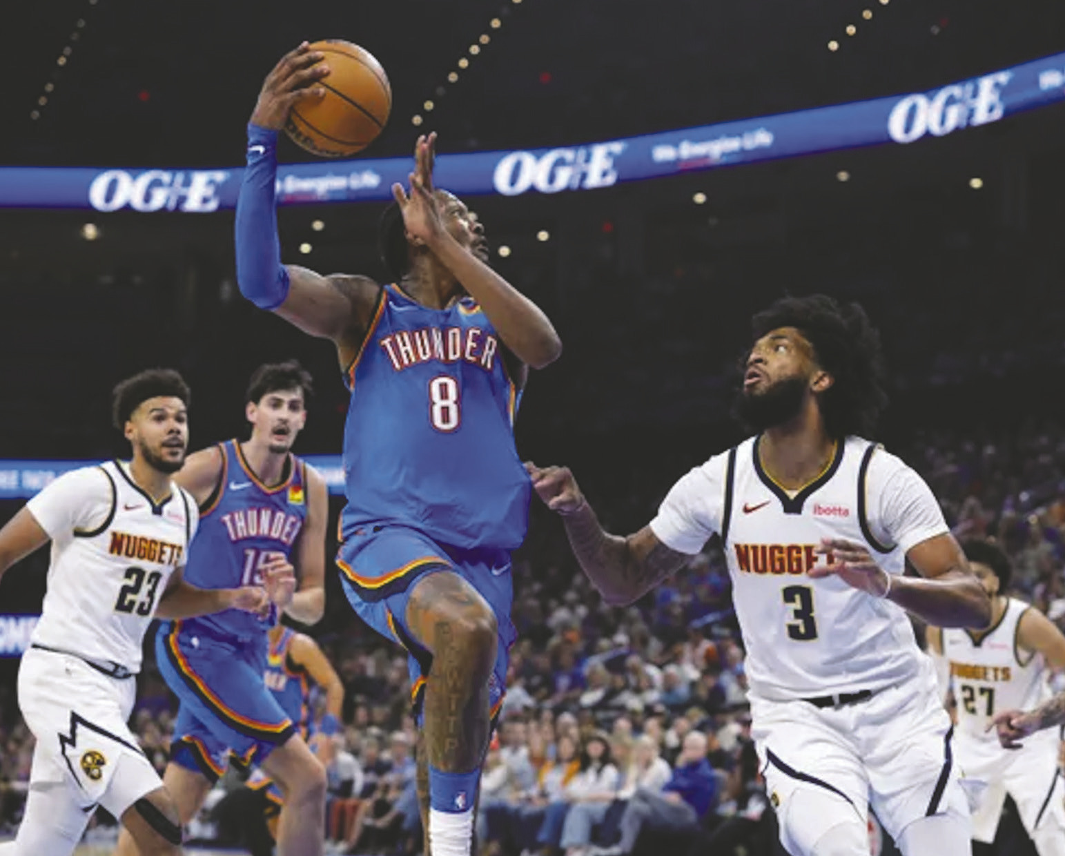 OKC Thunder Win Their Home Opener Thursday Night Over Nuggets