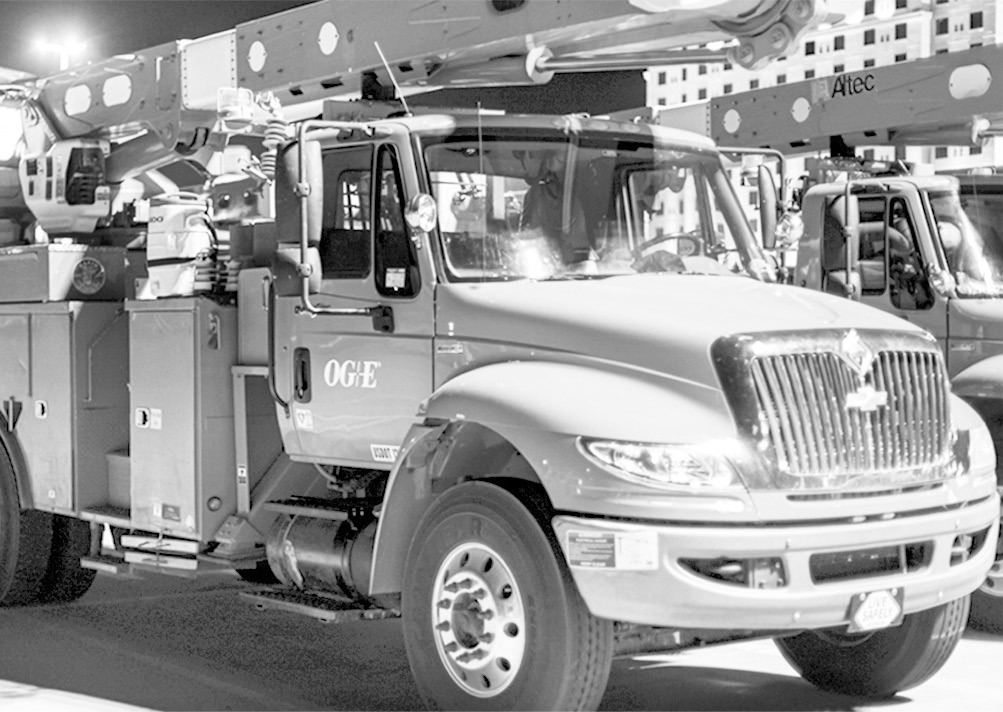 Pictured is a truck in OG&amp;E’s fleet. The Town of Bowlegs has called a Sept. 9 election in which registered voters will be asked to approve or disapprove of granting OG&amp;E a 25-year franchise agreement. Today is the deadline for registering to vot