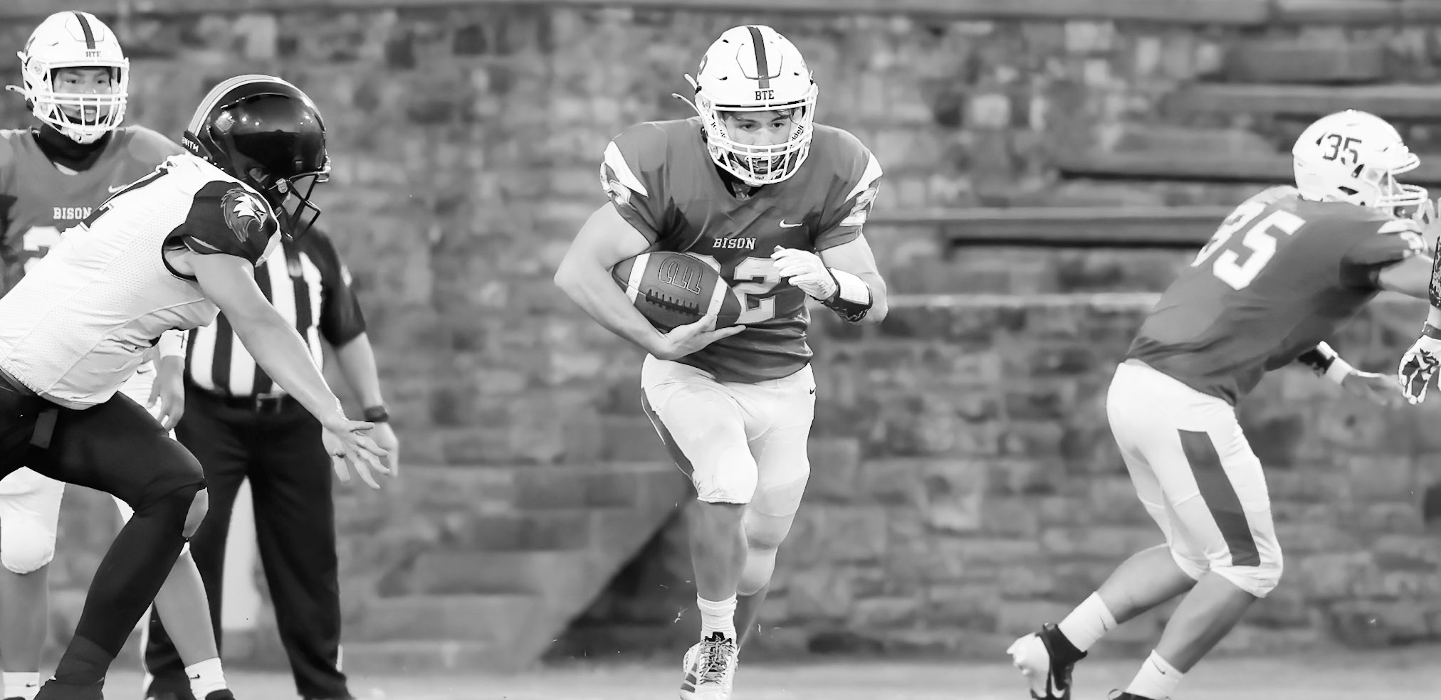 Bowlegs Bison Beck Branson finds some running room for a first down Friday night. Courtesy Photo by Glen Bryan