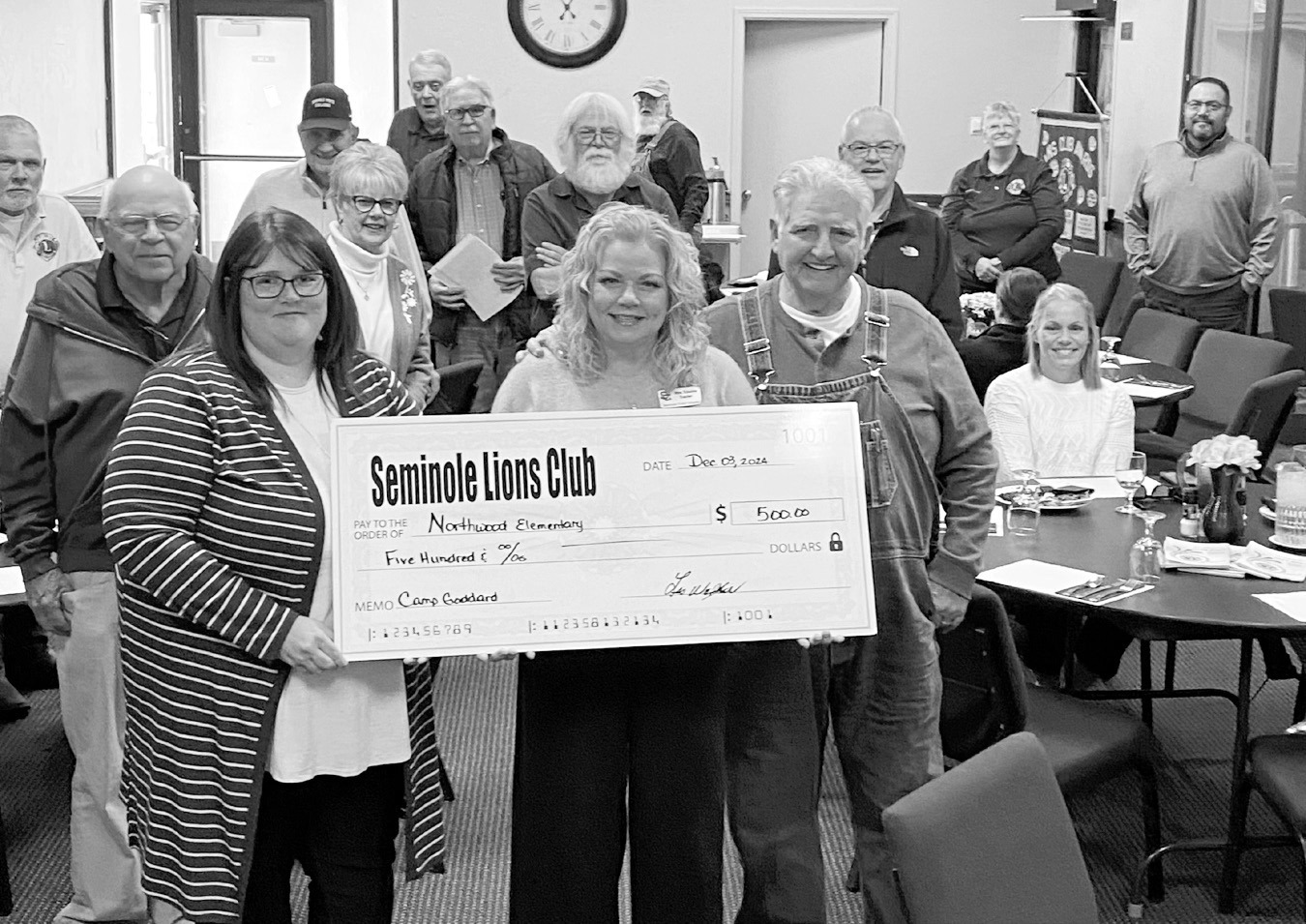 The Seminole Lions Club annually provide Northwood Elementary scholarships for students to attend Camp Goddard. Recently Josh Endenborough, Northwood Principal, presented a program to the club about their most recent trip to Camp Goddard. He explained the