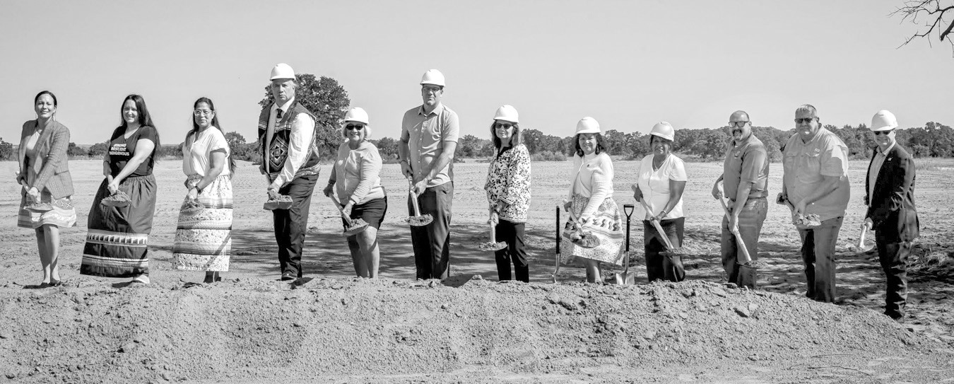 The Housing Authority of the Seminole Nation of Oklahoma broke ground last week on the “Semvnolvlke Liketv” housing addition, which will be located at 35565 EW 1190 Rd. in Seminole. The addition will feature 22 single-family homes. (Photo courtesy Sem