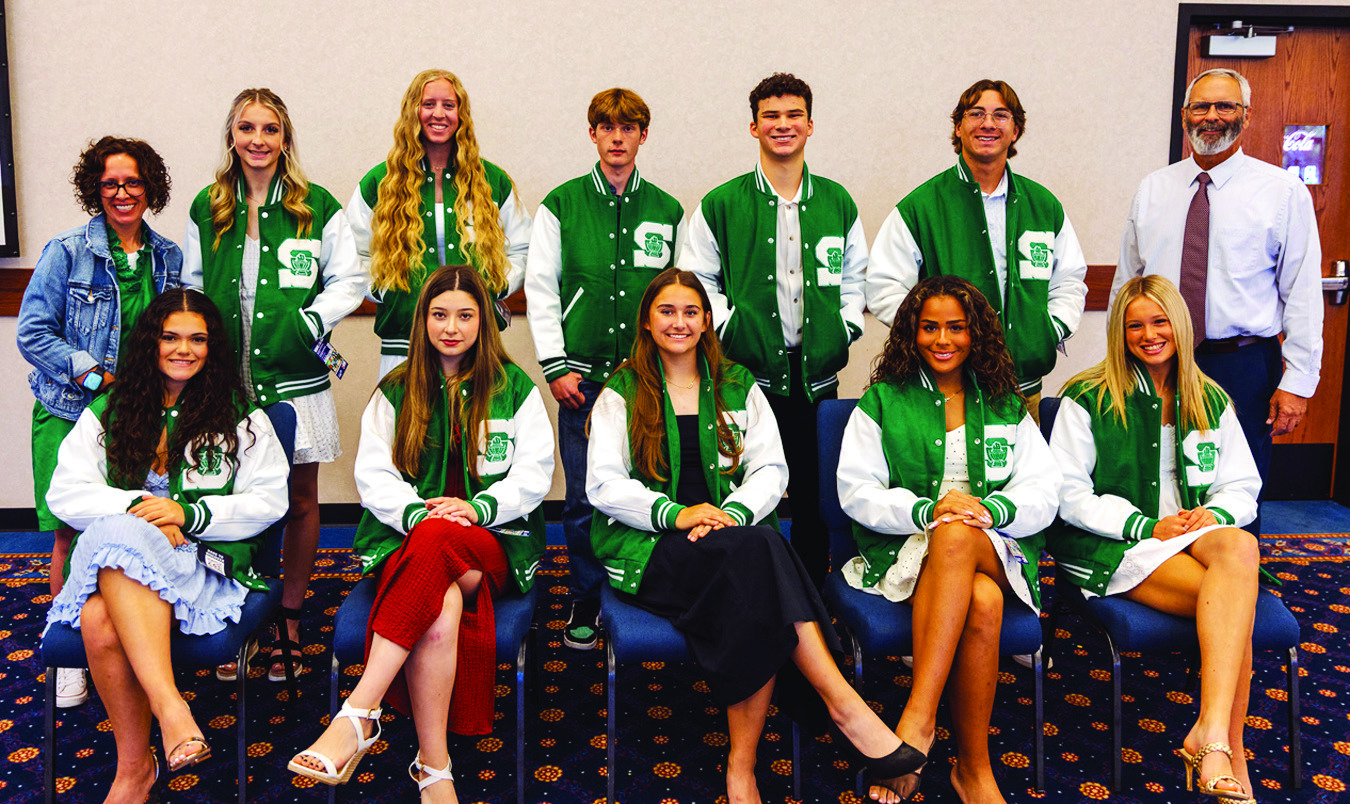 Ten Seminole High School seniors were honored for their academic accomplishments during the Seminole Chamber of Commerce forum meeting Thursday, Oct. 9 with the presentation of academic letter jackets. This year’s recipients (seated, left to right) are: