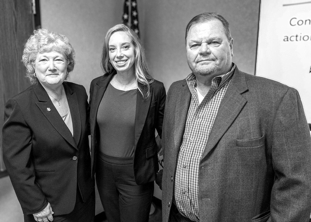 The Seminole State College Board of Regents awarded tenure to Assistant Professor of Agriculture Wendy Rich (center) at their meeting on Feb. 24. Also pictured are SSC President Lana Reynolds (left) and Board of Regents Chair Curtis Morgan. (Photo provide