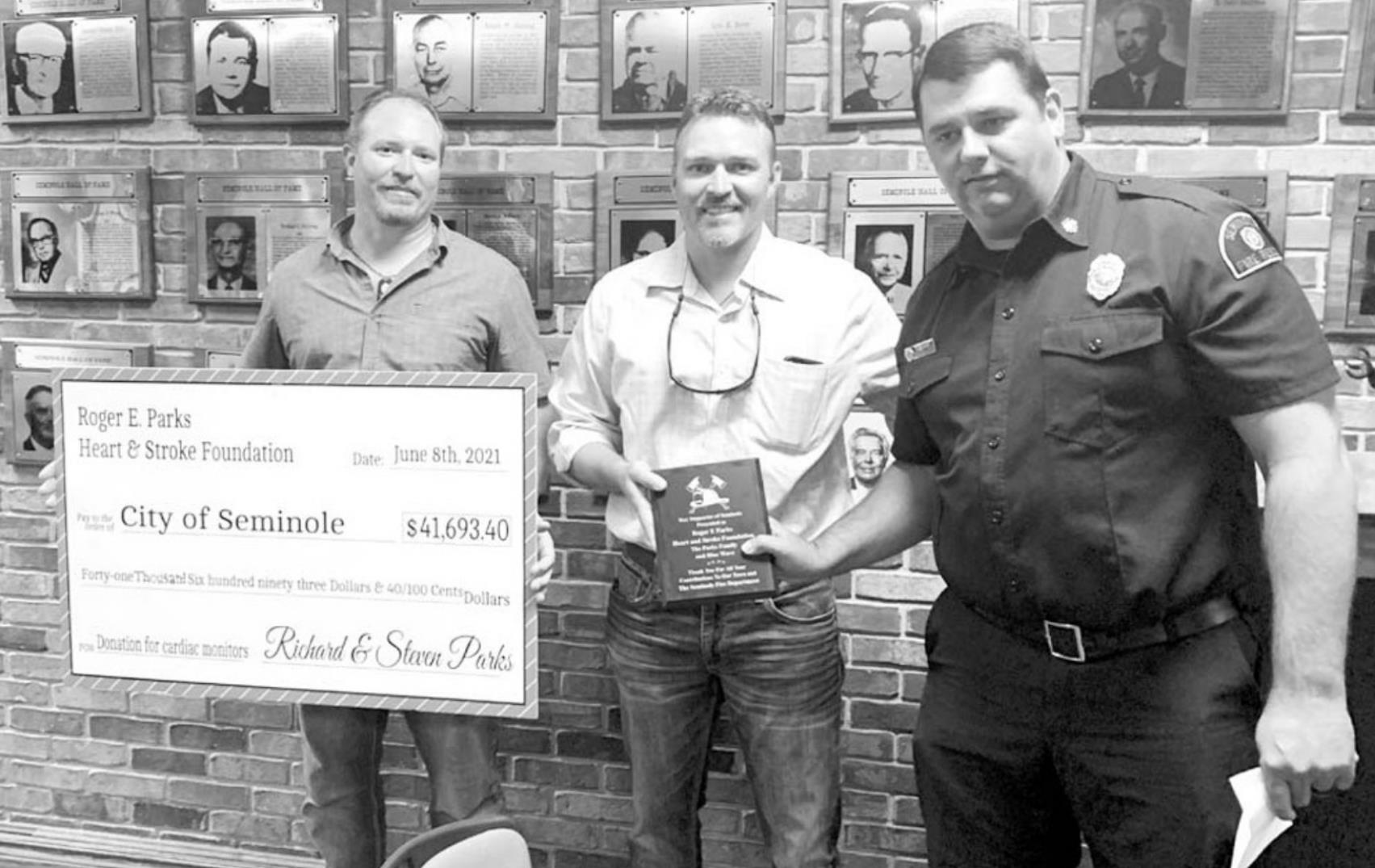 Foundation Makes Life-saving Donation to City of Seminole