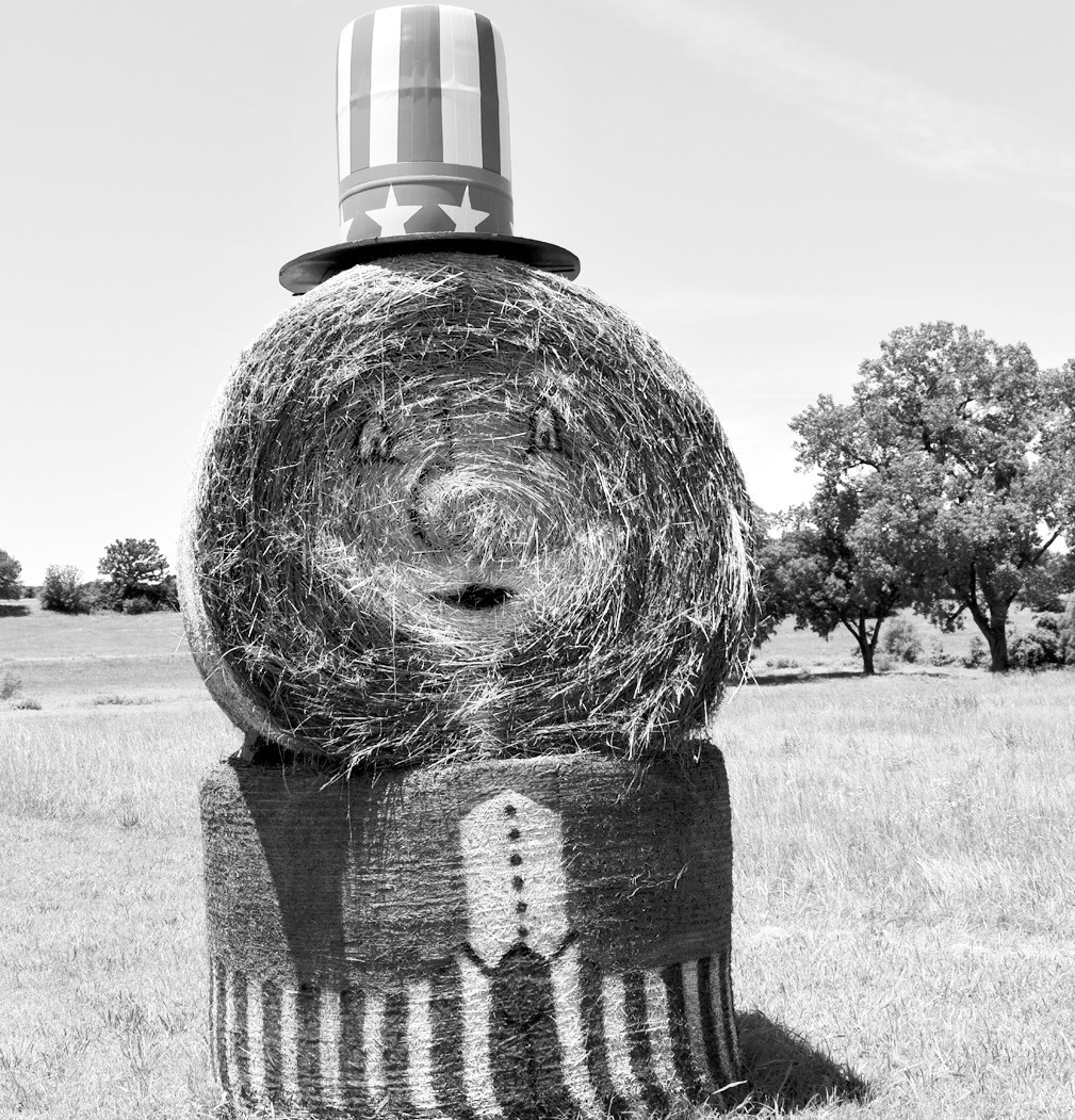 Just in time for the upcoming July 4 holiday, which marks the 250th anniversary of the signing of the Declaration of Independence, a creative person made a round bale of hay into “Uncle Sam.” The bale is located in a field just south of Willis Quick Stop on 377. —Staff Photo by Andy Wilson