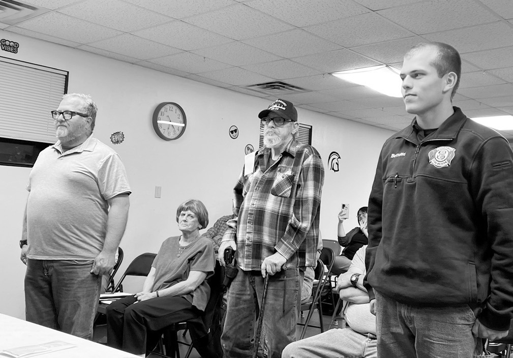 American Legion Post 204 swore in three new members Tuesday night. Sworn in were (l-r) Earl Bagwell, Danny Hazlett and Matthew Bottoms. The American Legion is the nation’s largest veteran services organization. —Courtesy Photo