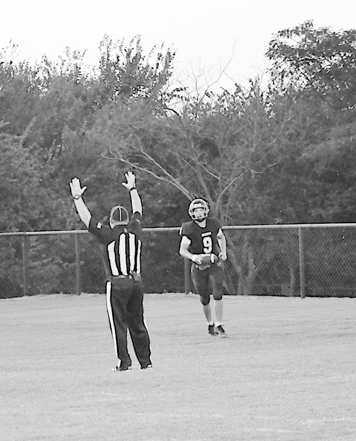 Strother Yellowjacket Parker Moody scores a rushing touchdown Friday night. Staff Photo by Bill Anderson