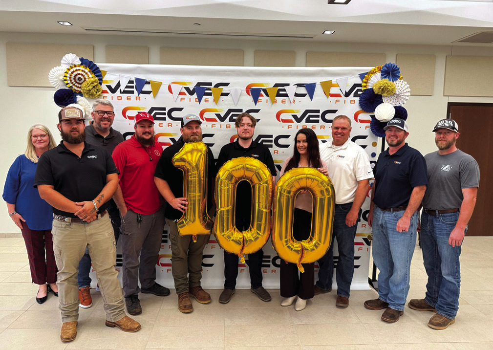 The CVEC Fiber Team celebrates 100% buildout. (Courtesy photo)
