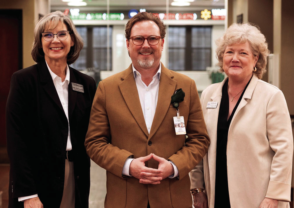 Members of the newly formed Education Coalition are (l-r) Julie McCormick, superintendent of Gordon Cooper Technology Center; Dr. Heath A. Thomas, president of Oklahoma Baptist University; and Lana Reynolds, president of Seminole State College. Not pictur