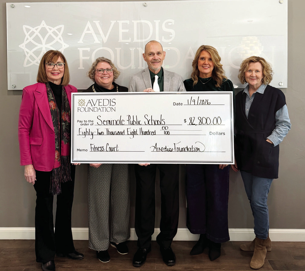 Pictured: Dr. Kathy Laster, President &amp; CEO, Avedis Foundation; Tracy Meeuwsen, Senior Program Director-Data Analyst, Avedis Foundation; Dr. Bob Gragg, Superintendent, Seminole Public Schools; Angela Willmett, Deputy Superintendent, Seminole Public Sc
