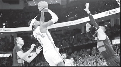 SGA’s 41 Points Pushes Thunder Past Wizards for 123-105 Win