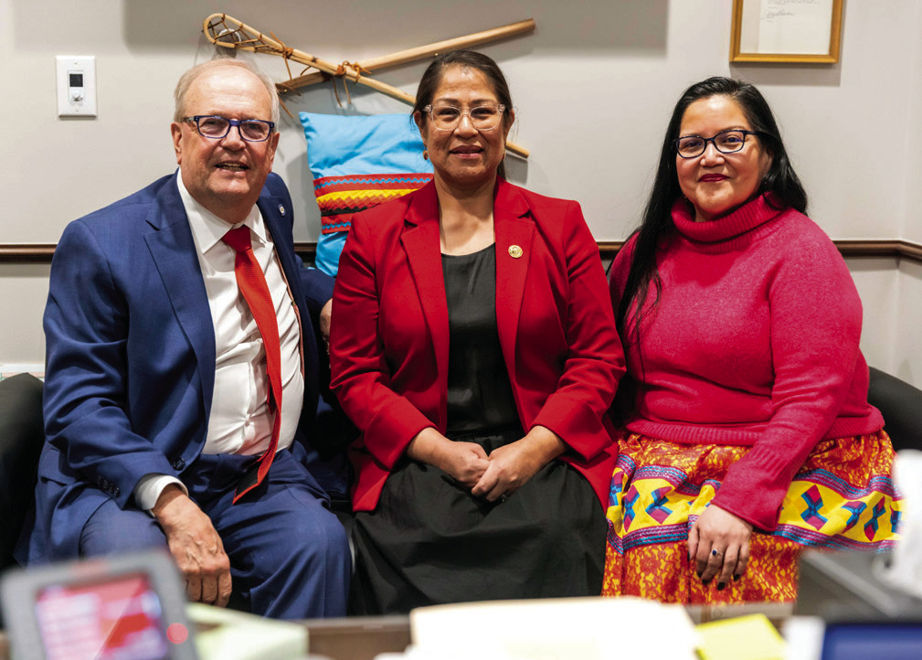 State Rep. Danny Williams recently met with Seminole Nation leadership. Pictured l-r are Williams, Seminole Nation Chief Sena Yesslith and Seminole Nation Executive Director Sharon Scott. —Photo provided