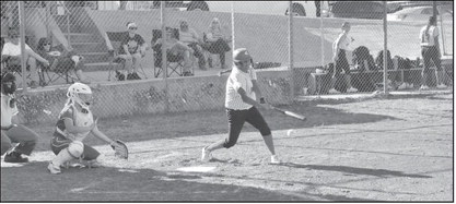 Sasakwa/Maud player Amyiah Wise gets a hold of one. Staff Photo by Bill Anderson