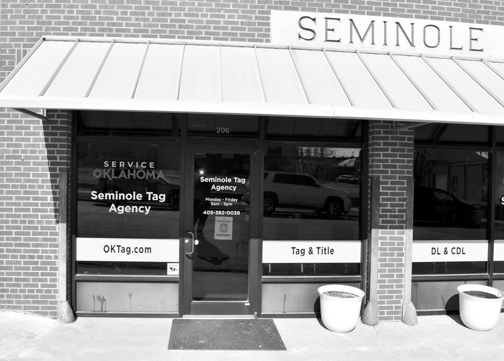 Pictured is the Seminole Tag Agency at 206 E. Evans. All tag agencies across Oklahoma closed Feb. 12 and will reopen Tuesday, Feb. 17 as the agency responsible for providing driver and motor vehicle services on behalf of the state overhauls its system. (S