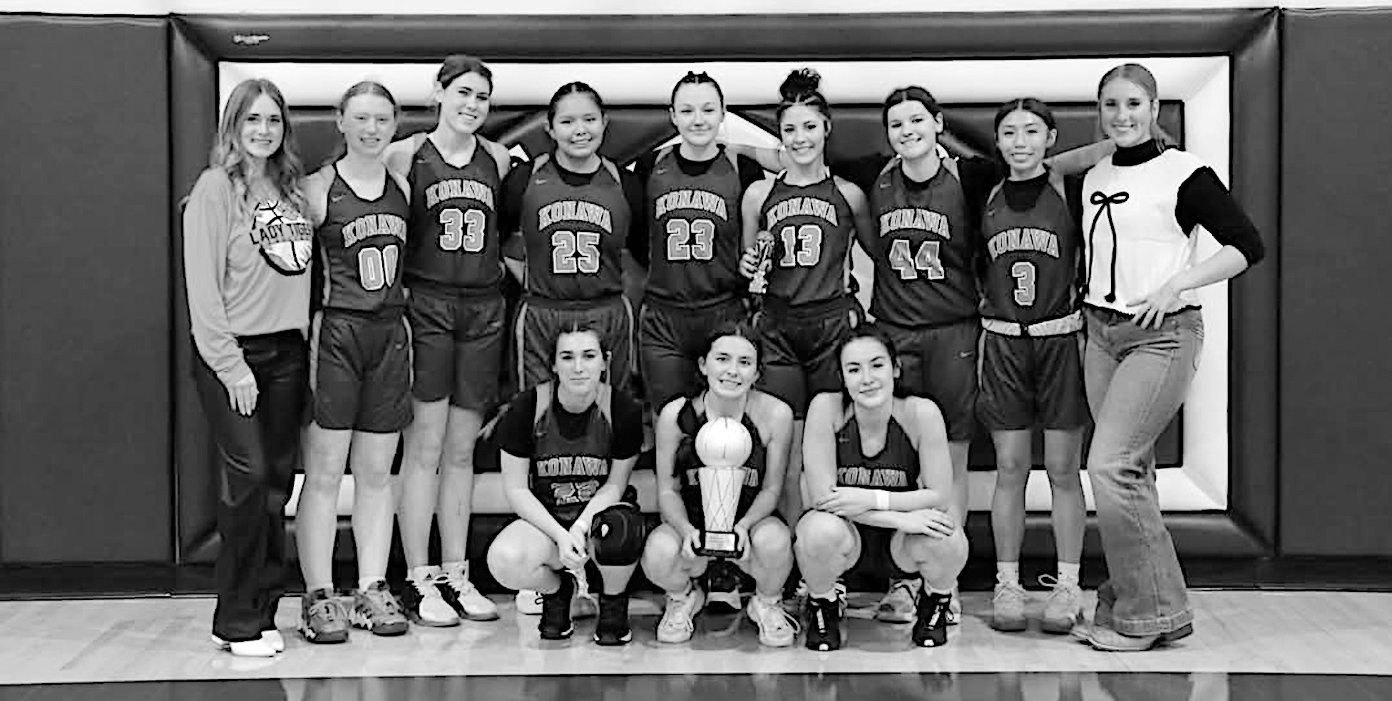 The Konawa Lady Tigers took 3rd place at the Bowlegs Basketball Tournament Saturday over Bowlegs with a score of 41-31. Courtesy Photo
