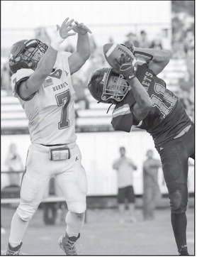 Strother Yellowjacket Dorian Morales catches the ball Friday night against Depew. Courtesy Photo by Glen Bryan