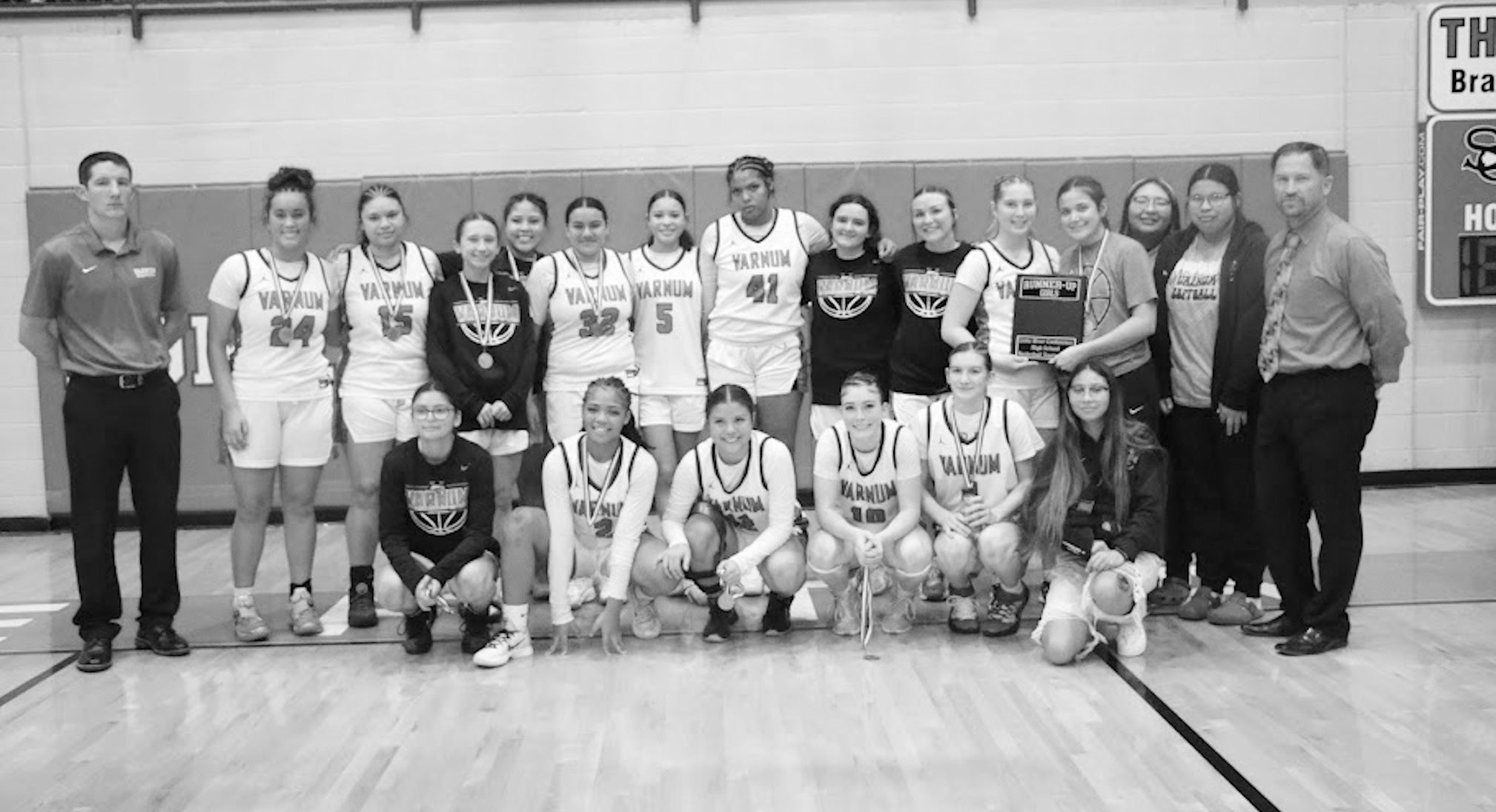The Varnum Lady Whippets are the 2025 Little River Conference Basketball Tournament Runner-Up Champions Courtesy Photo by Jeanne Gosa