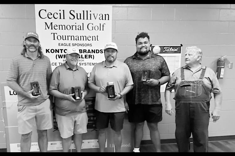 2025 6th Annual Cecil Sullivan Golf Champions: Brett Walker, Ryan Walker, Kris Noey and Ron Hill Courtesy Photo