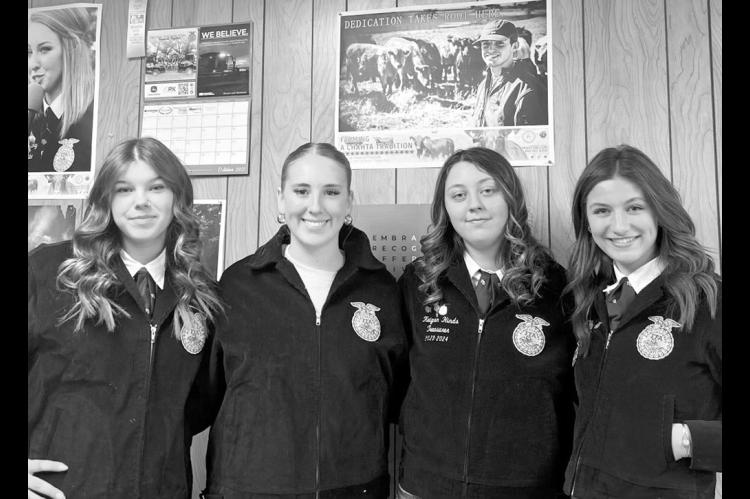 Konawa FFA Chapter members Ella Allen, Jayden Coats, Keigan Hinds, and Emma Kenyon recently attended the 2024 Oklahoma FFA Lead 360 Conference, held at Camp Cargill in Sparks, Oklahoma. (Photo provided)