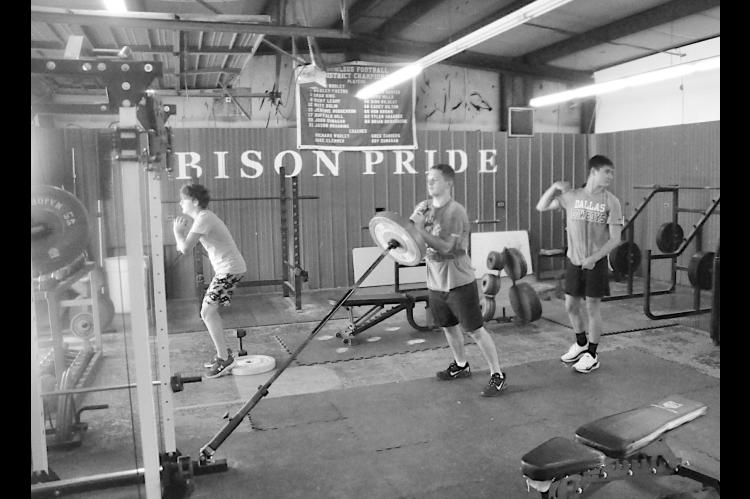 Bowlegs Bison athletes stay in shape during the summer break during Summer Pride. Staff Photo by Bill Anderson