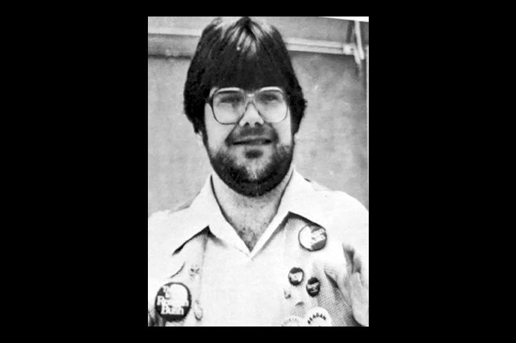 Butch Lutomski as a student at Shawnee High School sporting campaign buttons on his shirt. Collecting buttons is how he initially connected with the late David Boren, who he stayed in contact with during his time at Seminole Junior College. (Courtesy phot