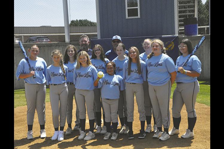 2026 New Lima Falconettes Junior High Softball Team Staff Photo by Bill Anderson
