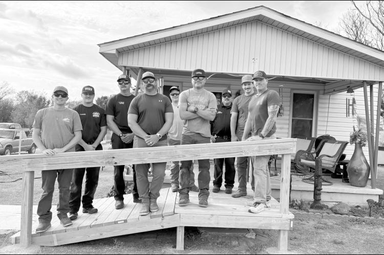 Members of the Seminole Fire Department recently came to the aid of one of their own by constructing and installing a wheelchair ramp at the home of former Fire Chief Howard Allen. The purpose of a wheelchair ramp is to provide a smooth and accessible way