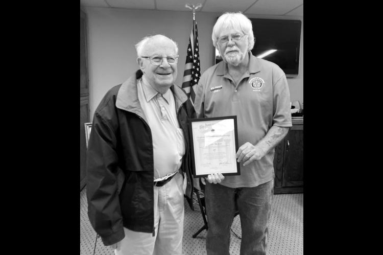 Legion Recognizes Moran as 60-year Member