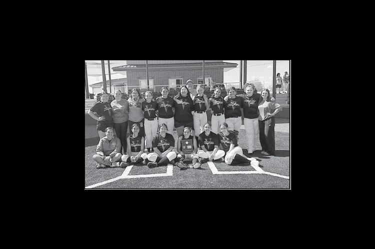 The Varnum Lady Whippets won the Class B District Championship in softball slow-pitch Tuesday. The Lady Whippets beat Timberlake 0-8, 13-3 and 8-0. Courtesy Photo