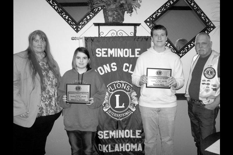 Seminole Middle School February Students of The Month 