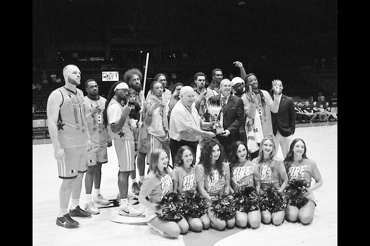 The Potawatomi Fire won their fourth consecutive Central Conference Title Friday night against the ADS Sentinels. Staff Photo by Bill Anderson