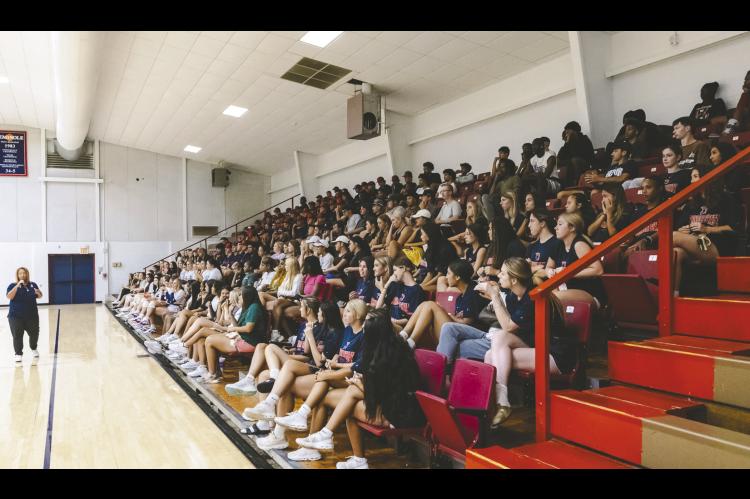 SSC student-athletes meet at the beginning of the fall 2025 semester. Seventy-six SSC student-athletes were named to the 2025-26 NJCAA All-Academic Teams, and seven athletic programs earned NJCAA Academic Team Awards.