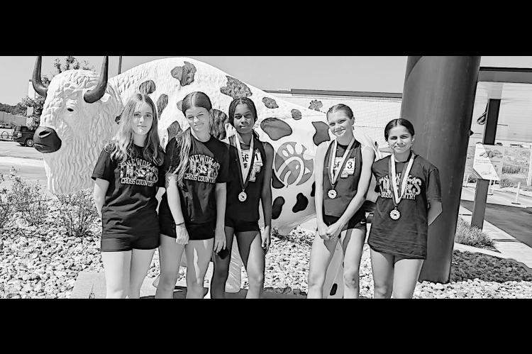 Wewoka Lady Tigers Cross Country Team from left to right: Rachel Davidson, Emerson Gates, Heavenli Hill, Nevaeh Smith and Priscilla Alaniz. Courtesy Photo