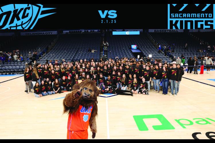 More than 120 high school students in the Seminole State College Upward Bound program had the opportunity to experience an exciting evening of NBA action at the Paycom Center, as they watched the Oklahoma City Thunder claim a 144-110 victory over the Sacr