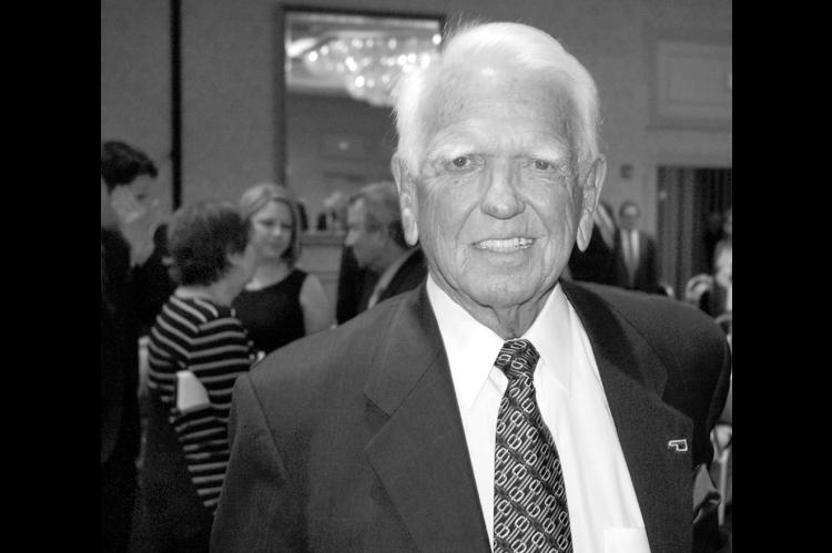 Former Oklahoma Governor George Nigh, who died Wednesday at the age of 98, takes time out for a photo op during the Jasmine Moran Children’s Museum’s gala held Sept. 30, 2015 at the Tower Hotel in Oklahoma City. (Staff photo by Ken Childers)